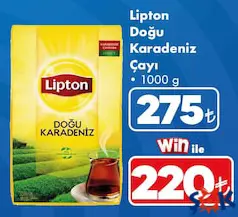 LİPTON DOĞU KARADENİZ ÇAYI 1 KG fiyat ve kampanya bilgisi